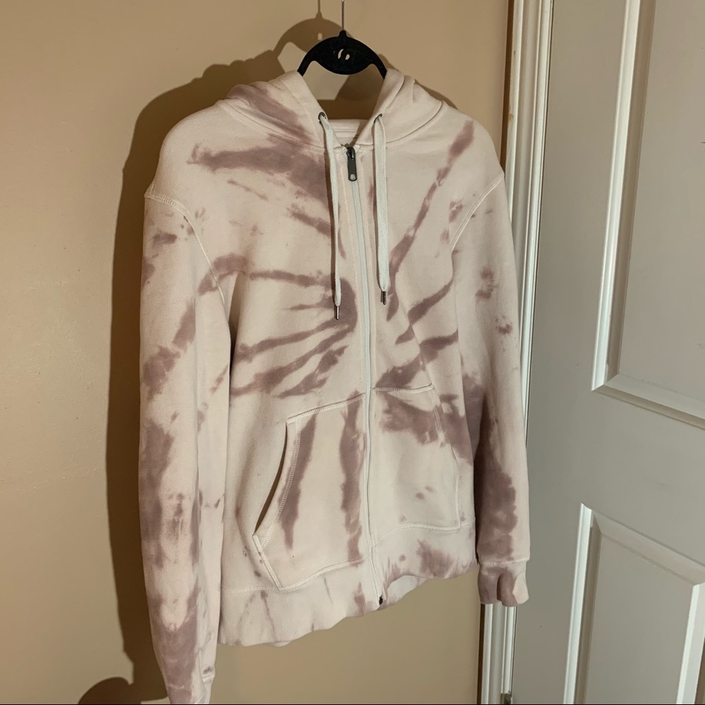 Nude Tie-Dye Zip-Up Hoodie